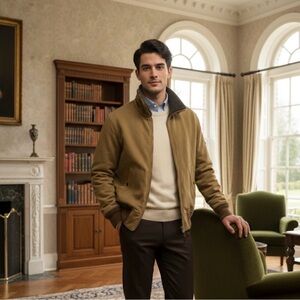 Ralph Lauren Double RL Brown Bomber Jacket